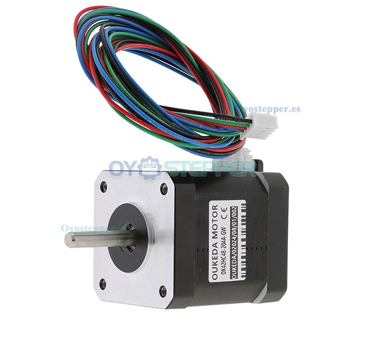 Oukeda Motor Paso a Paso Nema 17 Alta Temperatura 1.8° 60 N·cm Clase de Aislamiento B 180 °C