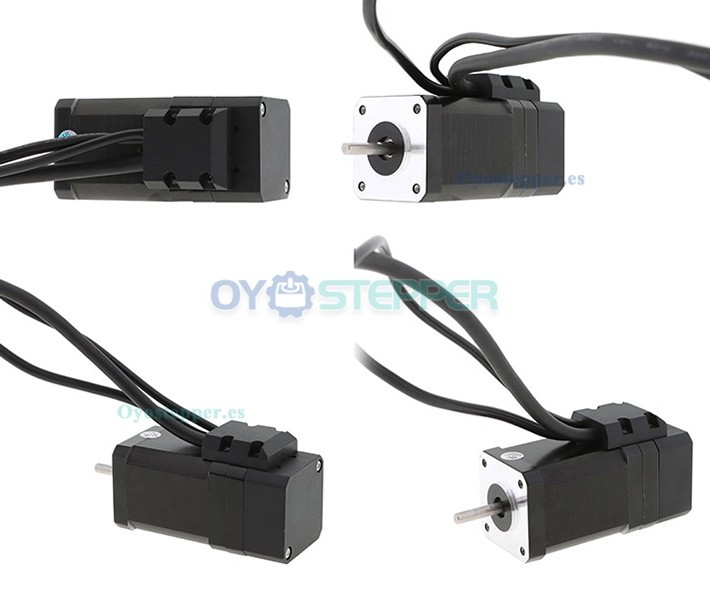 OUKEDA Motor Servo sin Escobillas Nema 17 en Bucle Cerrado con Encoder Óptico 3 Fases, 20 N·cm, 4 V, 64 W, 3000 RPM