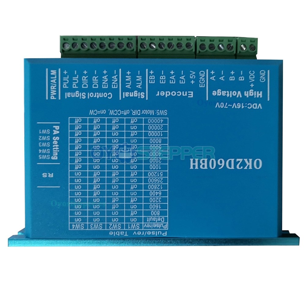 OUKEDA Kit de Motor Paso a Paso Nema 23 en Bucle Cerrado con Encoder + Controlador 2 Fases, 2.0 N·m, 1.8°
