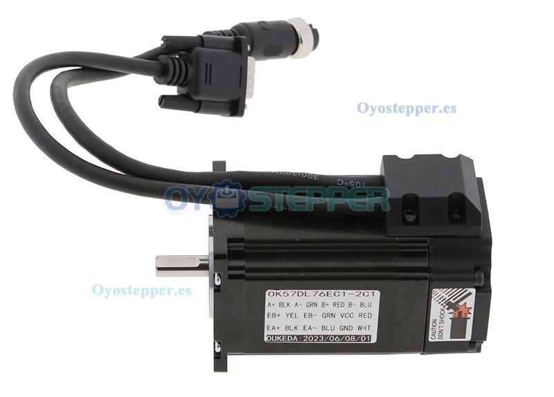 OUKEDA Kit de Motor Paso a Paso Nema 23 en Bucle Cerrado con Encoder + Controlador 2 Fases, 2.0 N·m, 1.8°