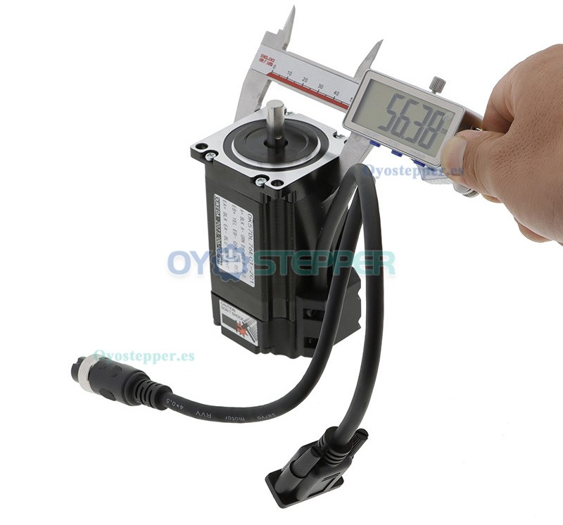 OUKEDA Kit de Motor Paso a Paso Nema 23 en Bucle Cerrado con Encoder + Controlador 2 Fases, 2.0 N·m, 1.8°