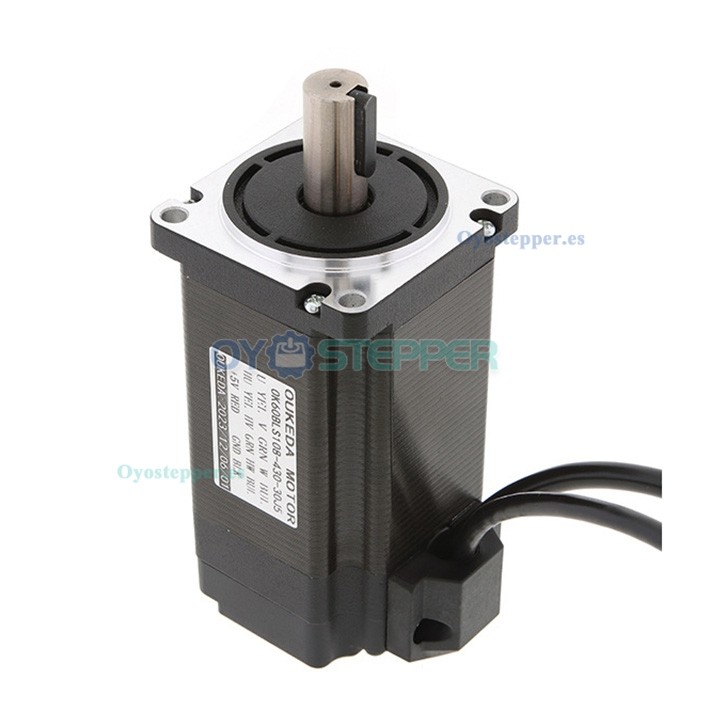 Oukeda Kit de Motor DC sin Escobillas + Controlador 300 W 24 V/48 V 3000 RPM 95.55 N·cm Trifásico