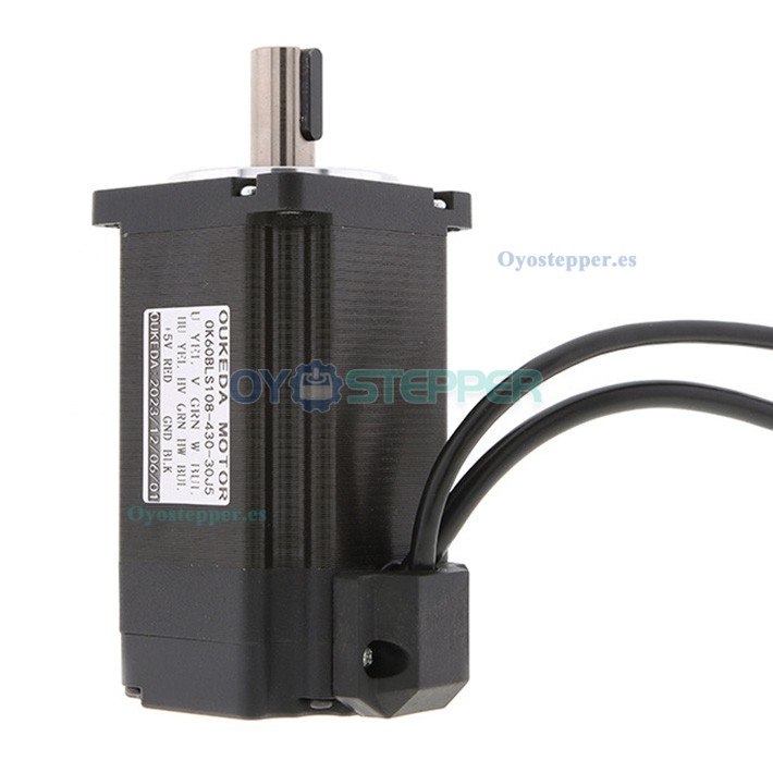 Oukeda Kit de Motor DC sin Escobillas + Controlador 300 W 24 V/48 V 3000 RPM 95.55 N·cm Trifásico