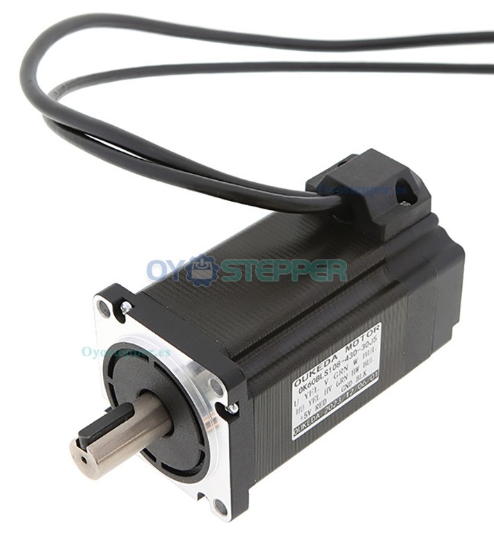 Oukeda Kit de Motor DC sin Escobillas + Controlador 300 W 24 V/48 V 3000 RPM 95.55 N·cm Trifásico