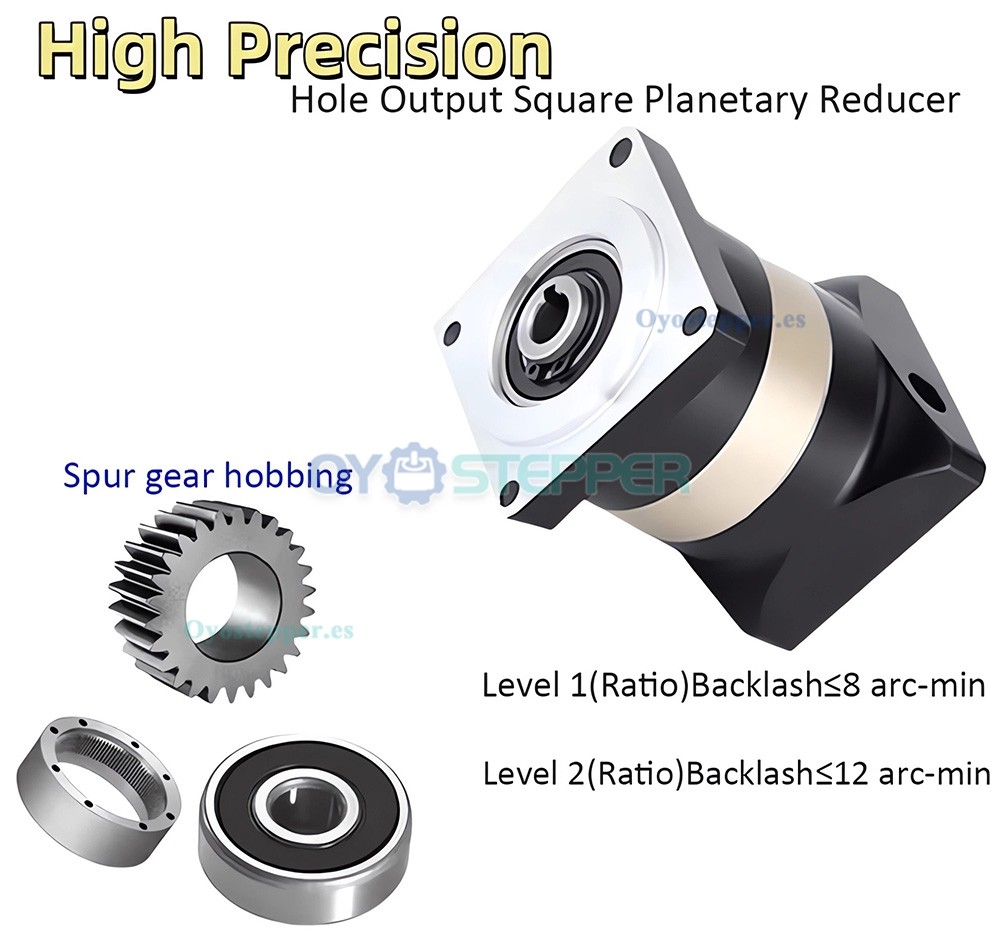 PLF090 Reductor Planetario para Motor Paso a Paso Nema 34 / Servomotor 80mm 750W