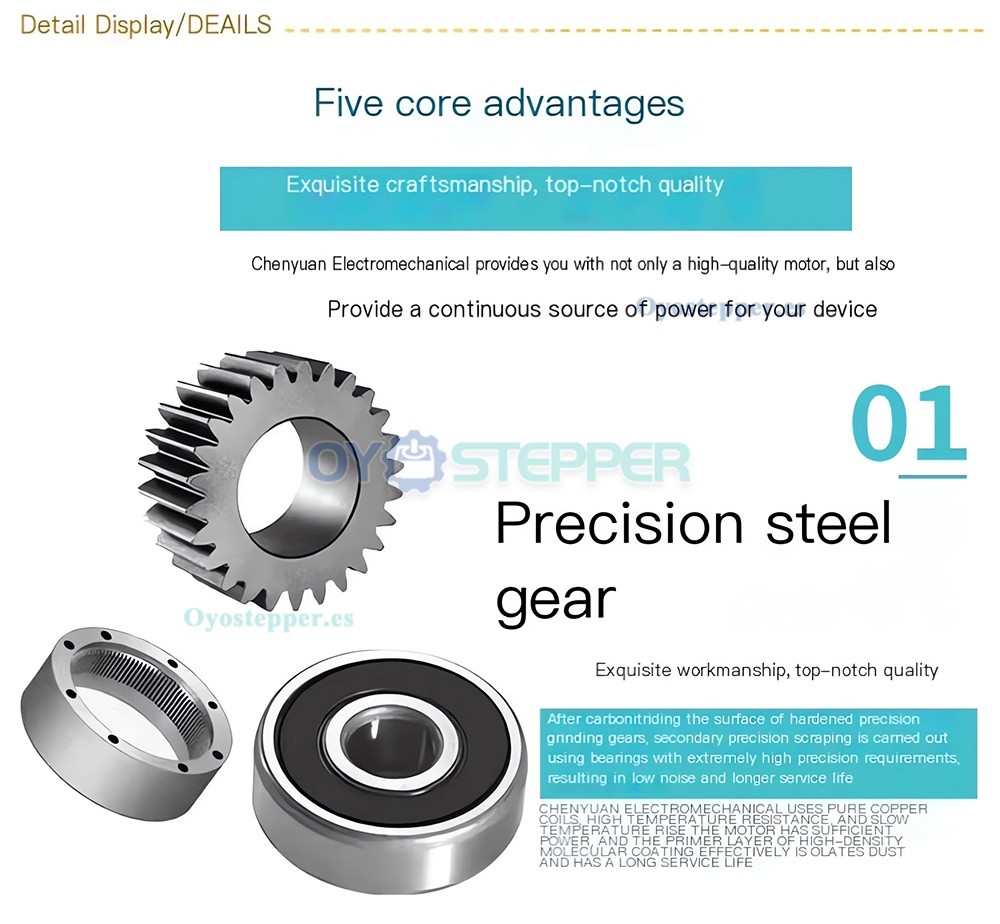 PLF090 Reductor Planetario para Motor Paso a Paso Nema 34 / Servomotor 80mm 750W