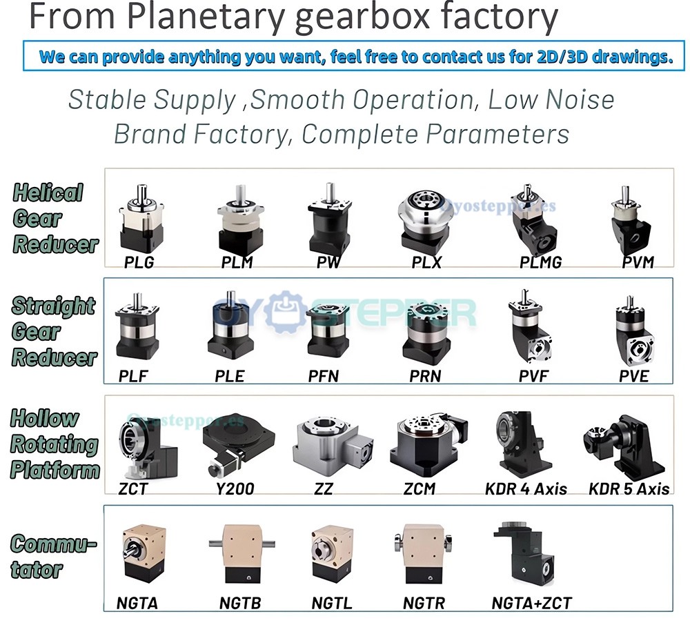PLF090 Reductor Planetario para Motor Paso a Paso Nema 34 / Servomotor 80mm 750W