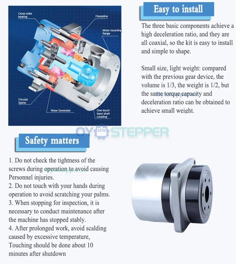 Reductor Arm&oacute;nico Harmonic Drive Serie PG Relaci&oacute;n 50/80/100:1 20 seg-arc