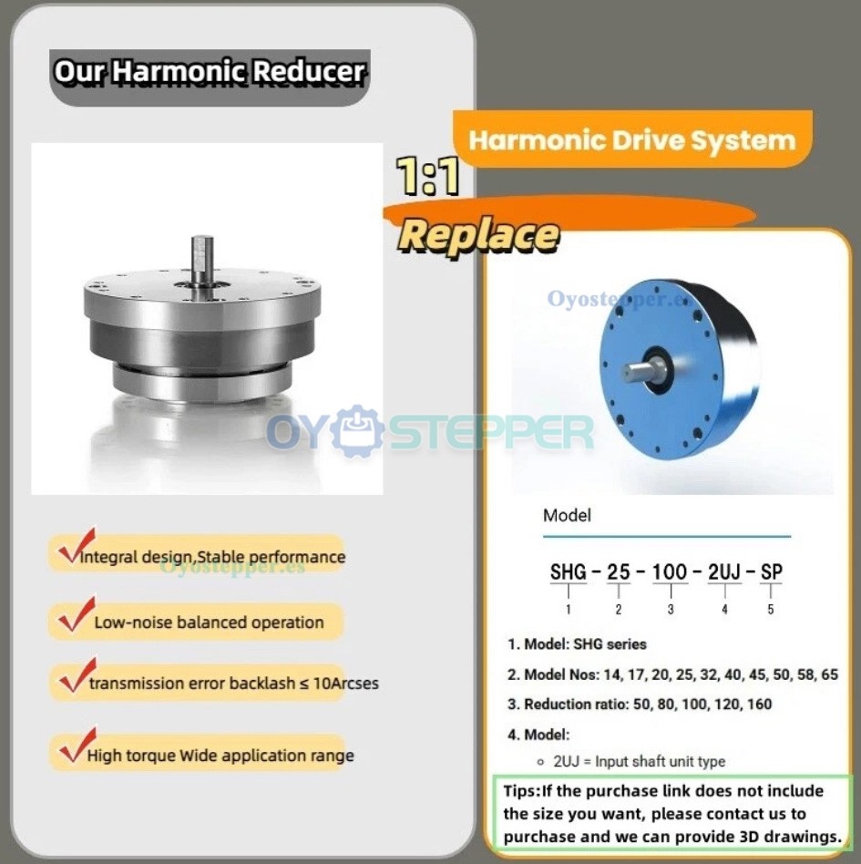 Reductor Arm&oacute;nico Serie HST Relaci&oacute;n 50:1-160:1 20 seg-arc para Brazo Robot Industrial