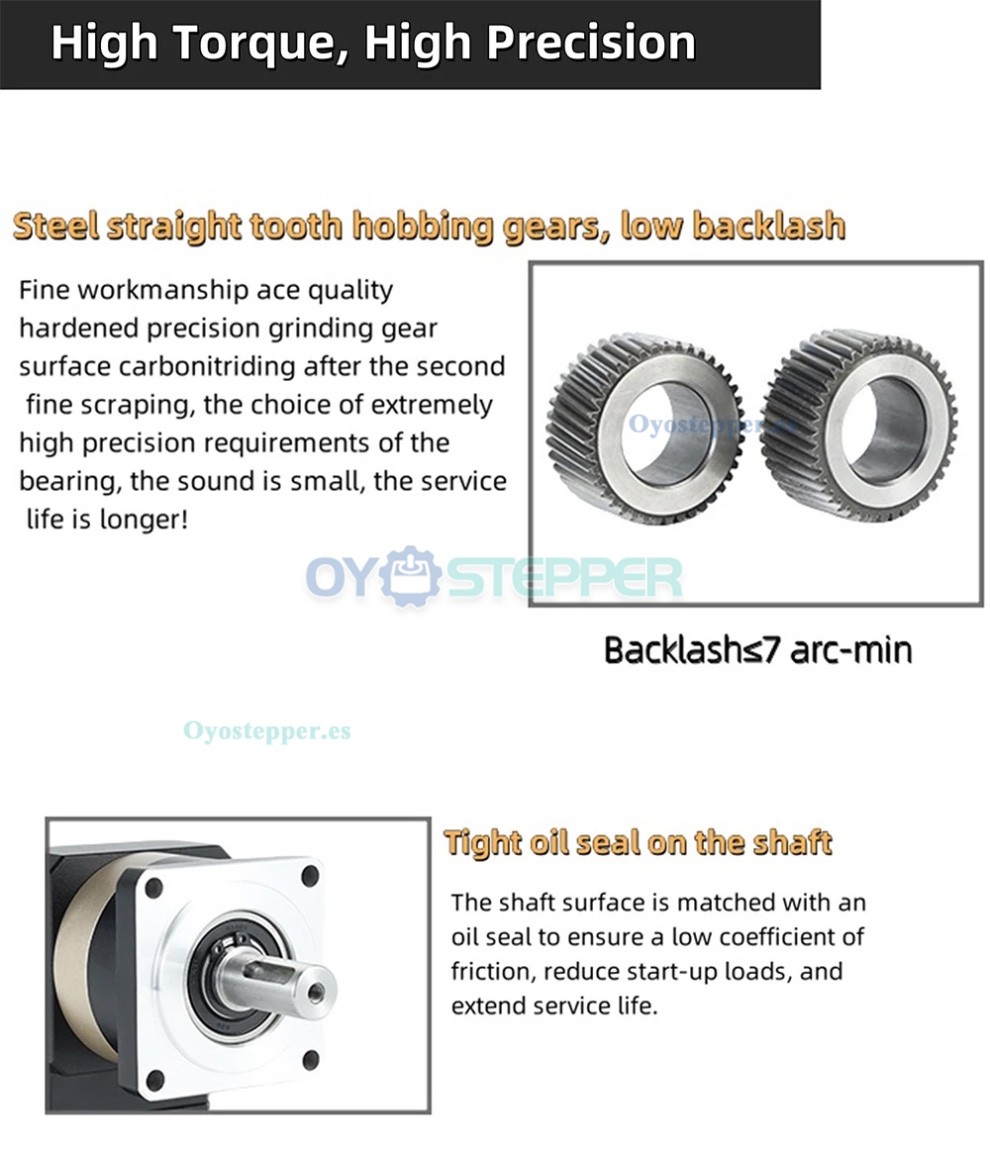 DLF Serie Reductor Planetario para Motor Nema 23 con Entrada 1/4'' (6.35mm/8mm)