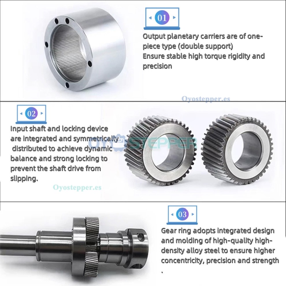 DLF Serie Reductor Planetario para Motor Nema 23 con Entrada 1/4'' (6.35mm/8mm)