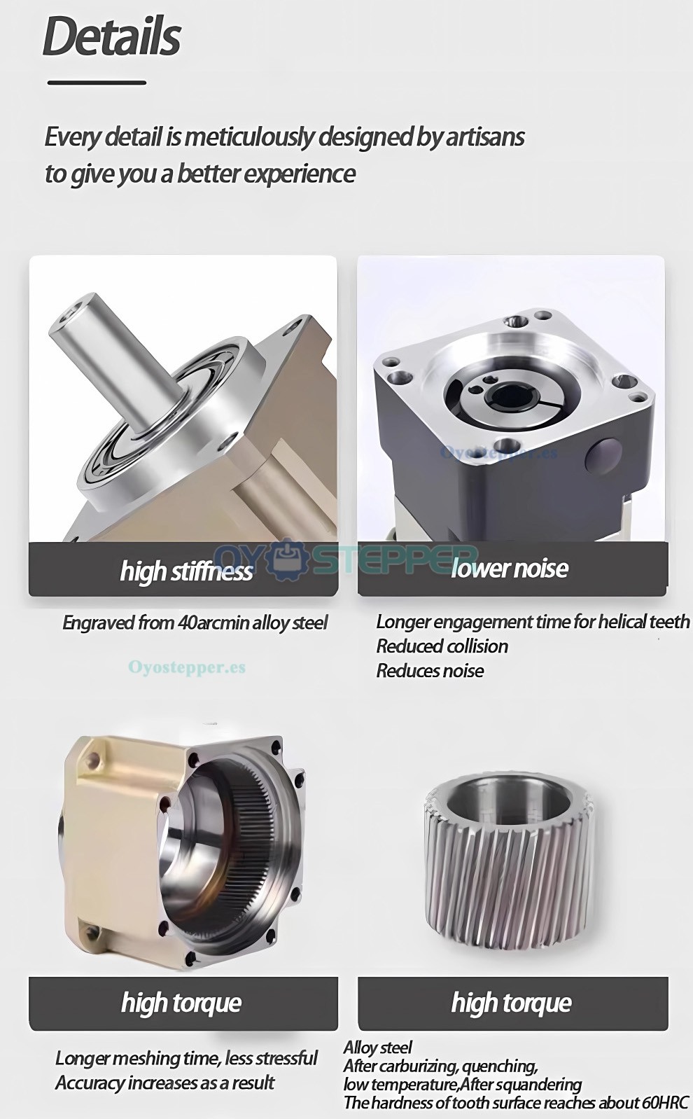 PLG042 Reductor Planetario con Engranaje Helicoidal para Motor Paso a Paso NEMA 17 / Servomotor 40mm PLG042 Reductor Planetario con Engranaje Helicoidal para Motor Paso a Paso NEMA 17 / Servomotor 40mm
