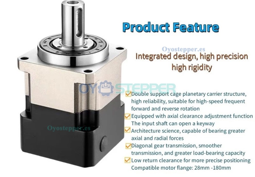 PLG090 Reductor Planetario Helicoidal para Motor Paso a Paso NEMA 34 / Servomotor 80mm 90mm 50W 100W PLG090 Reductor Planetario Helicoidal para Motor Paso a Paso NEMA 34 / Servomotor 80mm 90mm 50W 100W