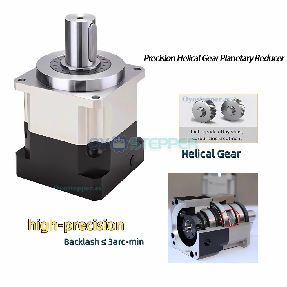 PLG090 Reductor Planetario Helicoidal para Motor Paso a Paso NEMA 34 / Servomotor 80mm 90mm 50W 100W PLG090 Reductor Planetario Helicoidal para Motor Paso a Paso NEMA 34 / Servomotor 80mm 90mm 50W 100W