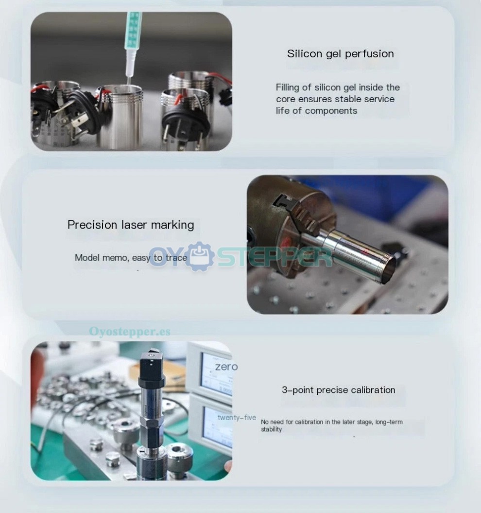 Sensor de Presi&oacute;n Hidr&aacute;ulica Industrial PT-719 IP65, Transductor 0-10V 4-20mA para Transmisi&oacute;n de Se&ntilde;al