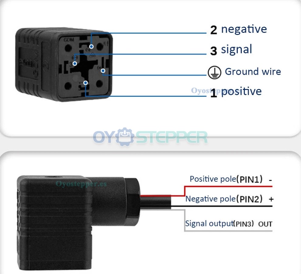 Sensor de Presi&oacute;n Hidr&aacute;ulica Industrial PT-719 IP65, Transductor 0-10V 4-20mA para Transmisi&oacute;n de Se&ntilde;al
