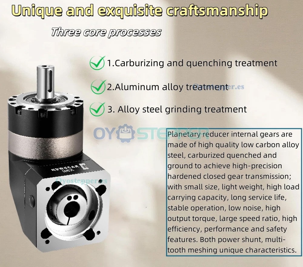 PVE090 Reductor Planetario &Aacute;ngulo Recto 90&deg;para Motor NEMA34 86mm / Servomotor 80mm