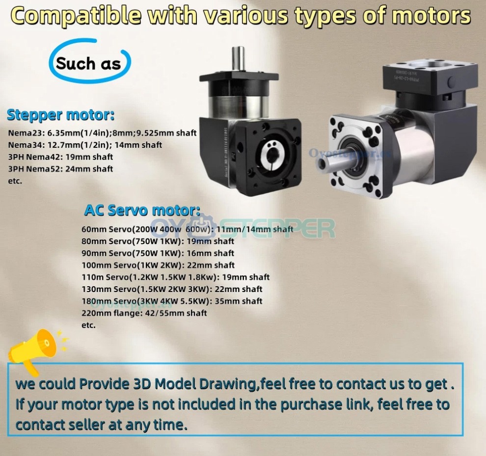 PVF120 Reductor Planetario Cuadrado Ángulo Recto para Motor Paso a Paso Nema 42 / Servomotor 100‑130mm PVF120 Reductor Planetario Cuadrado Ángulo Recto para Motor Paso a Paso Nema 42 / Servomotor 100‑130mm