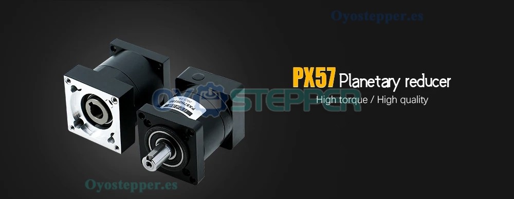 Reductor de Velocidad Planetario PX57 para Motor Paso a Paso Nema 23 Eje de Entrada de 8 mm