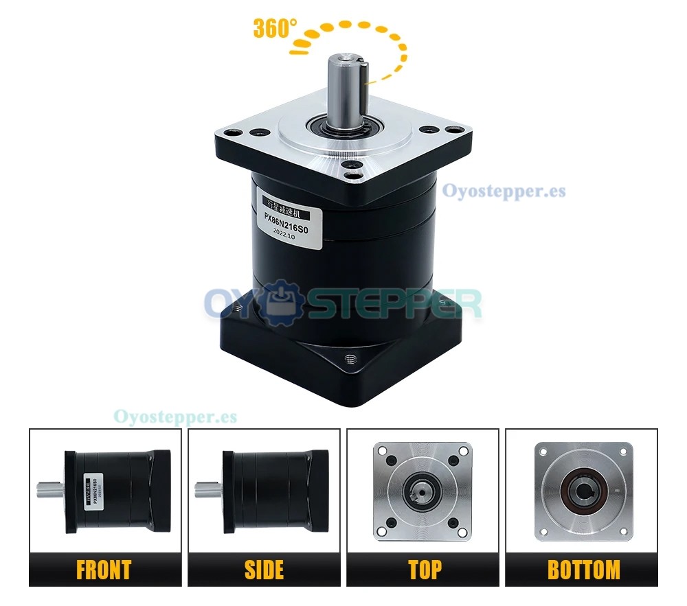 PX86 Reductor de velocidad de engranajes planetarios para motor paso a paso/servomotor Nema 34