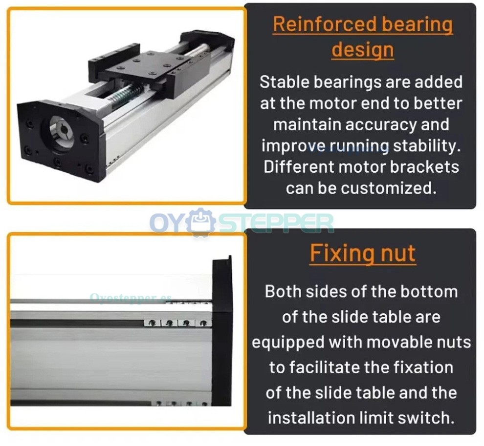 Etapa de Translaci&oacute;n Lineal Manual QMF90 Totalmente Sellada con Husillo a Bolas (10-70kg) para M&oacute;dulo Gu&iacute;a Lineal CNC