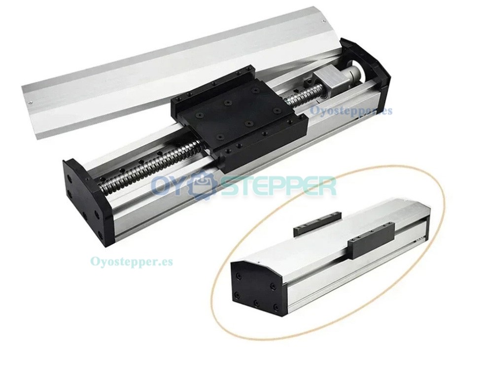 Etapa de Translaci&oacute;n Lineal Manual QMF90 Totalmente Sellada con Husillo a Bolas (10-70kg) para M&oacute;dulo Gu&iacute;a Lineal CNC