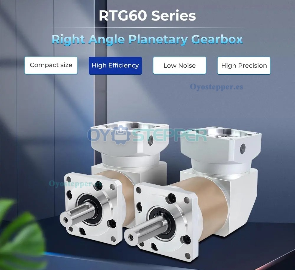 Caja de Cambios en Ángulo Recto RTG60 5:1 / 10:1 / 20:1 / 50:1 Para Motores Servo de 60 mm