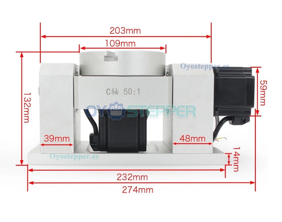 17-50 Cabezal divisor de 5&ordm; eje A+C con reductor arm&oacute;nico 50:1