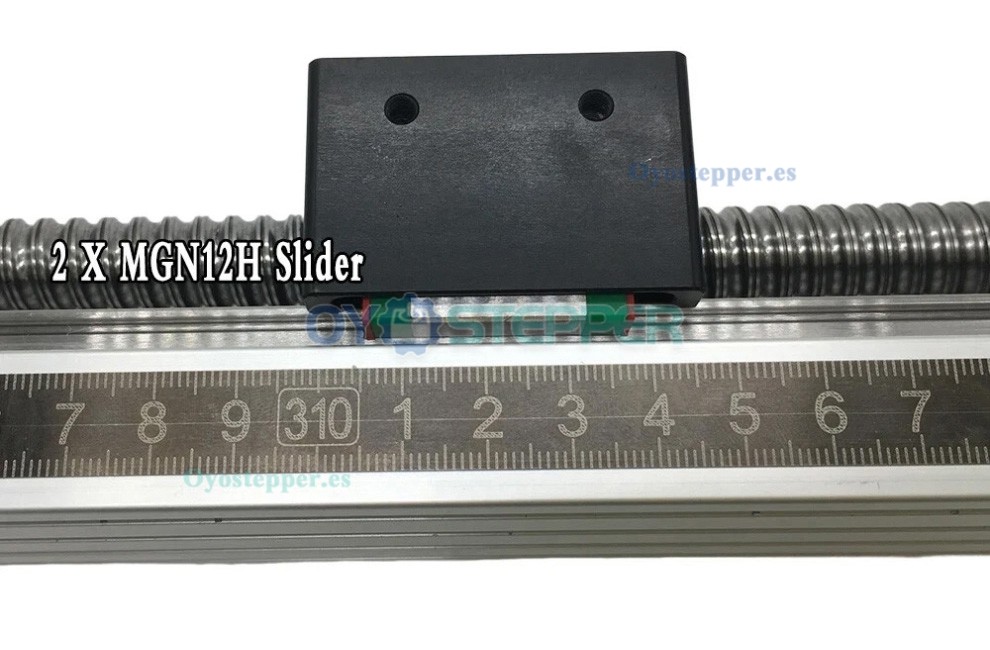 Mesa Deslizante Manual SXG5080 con Doble Gu&iacute;a y Husillo a Bolas para M&oacute;dulo de Movimiento Lineal CNC con Volante