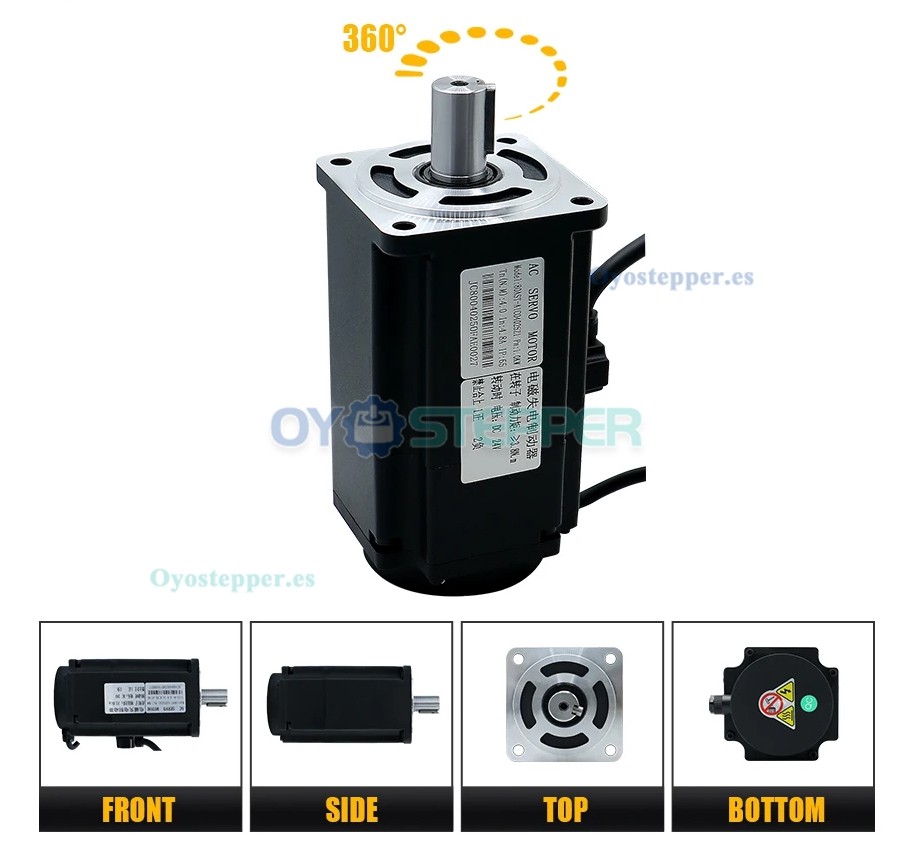 Kit de Motor Servo AC con Controlador 400 W / 600 W / 750 W / 1000 W 110 V / 220 V 1.27 a 3.8 N·m para CNC