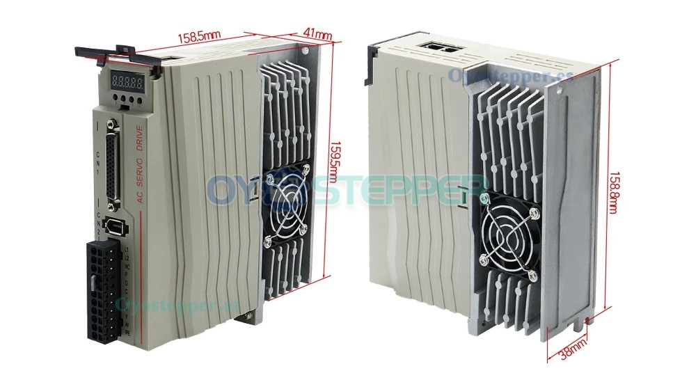 Kit de Motor Servo AC con Controlador 400 W / 600 W / 750 W / 1000 W 110 V / 220 V 1.27 a 3.8 N·m para CNC