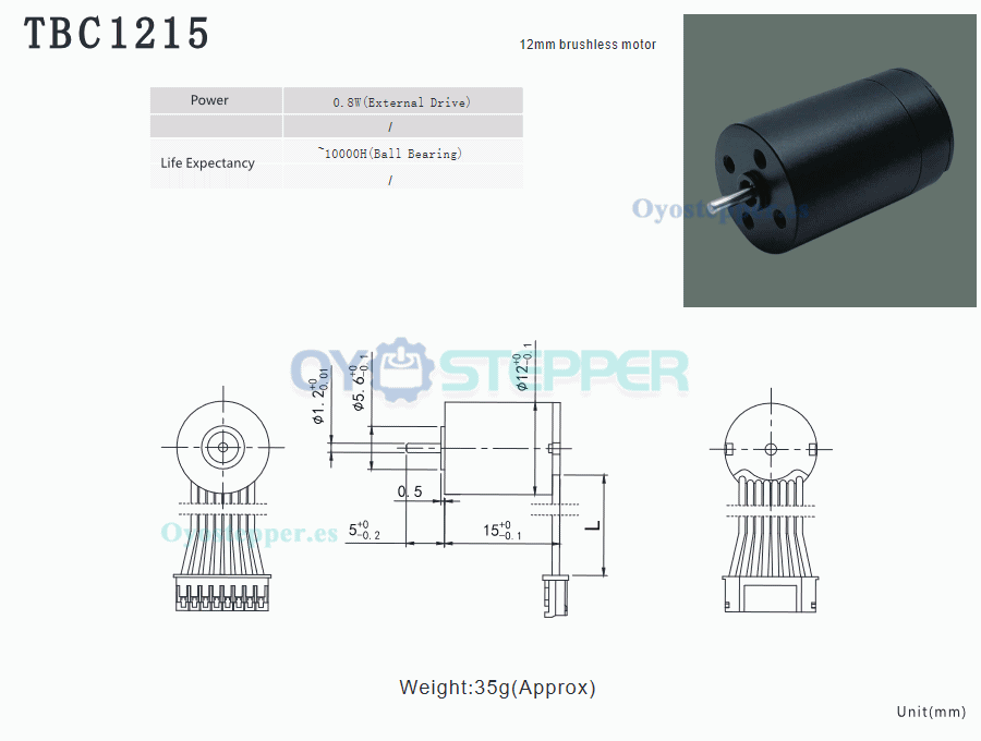 Pack de 2 Motores DC Sin Núcleo Sin Escobillas 5V/7.4V 12×15mm 4g·cm PMDC