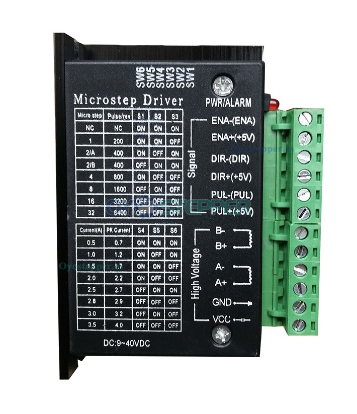 Oukeda Controlador TB6600 2 fases 9–40VDC 4A para motor paso a paso Nema 17, 23, 24