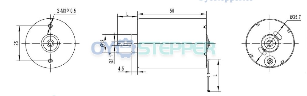 Pack de 2 Motores BLDC Motores sin Escobillas Eléctrico 12 V / 24 V 1000–1800 g·cm 36 mm