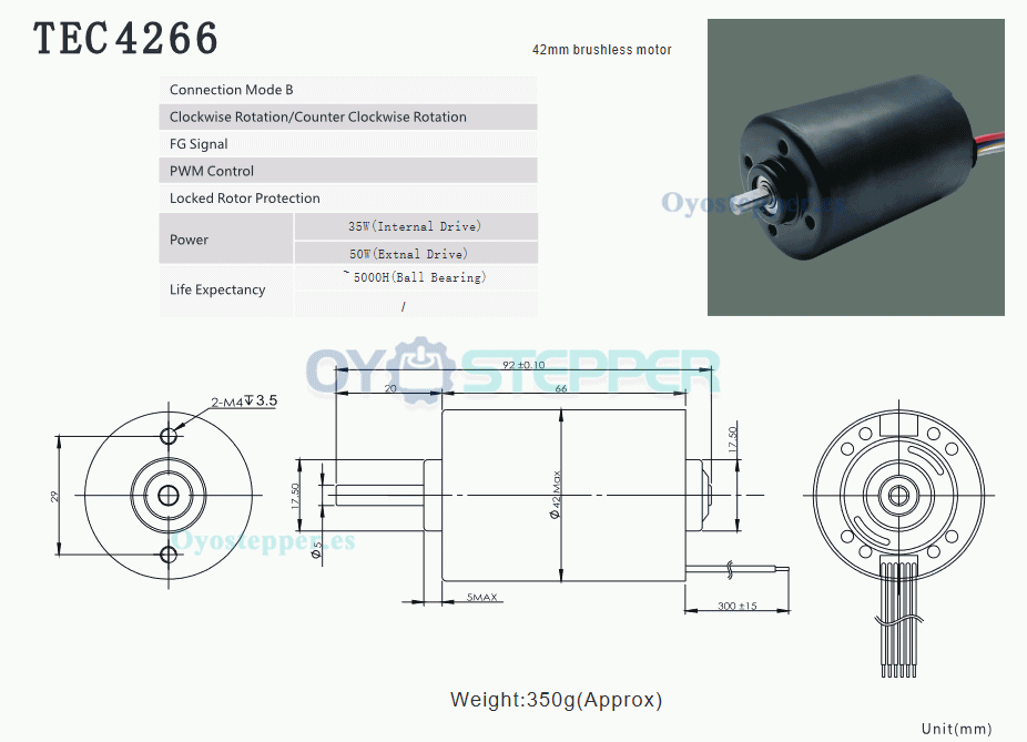 Pack de 2 Motores BLDC Motor Eléctrico sin Escobillas Eléctrico 12 V / 24 V 500 g·cm 21–24 W 5000 RPM