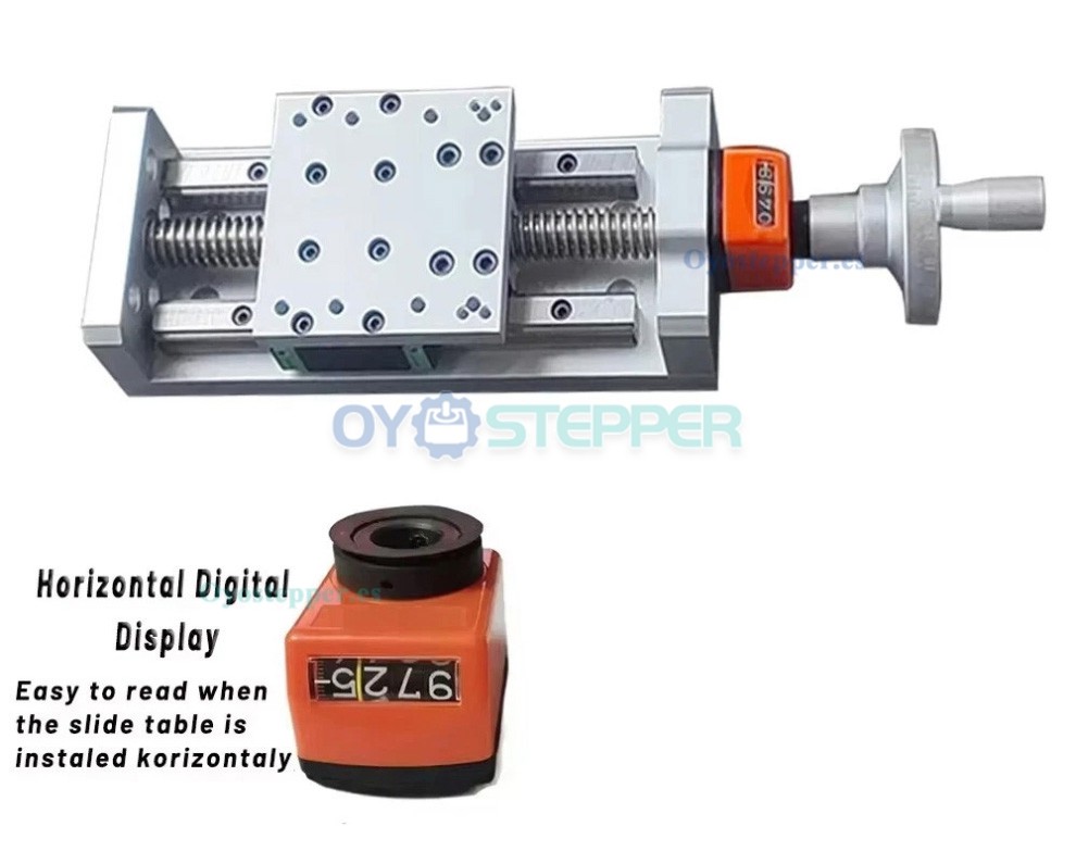 Mesa Deslizante Manual CNC con Autobloqueo, Pantalla Digital, Módulo Lineal para Posición Z y Husillo Trapezoidal Mesa Deslizante Manual CNC con Autobloqueo, Pantalla Digital, Módulo Lineal para Posición Z y Husillo Trapezoidal