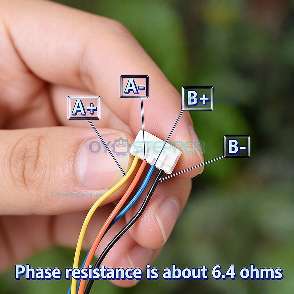 MOONS PG22L45 Motor paso a paso de 22mm con reductor planetario 45,2:1 2 fases y 4 cables