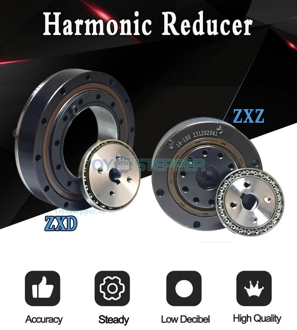 Minirreductor Armónico Serie ZXD/ZXZ Relación 30:1-100:1 20 seg-arc ZXD/ZXZ Serie reductor de velocidad con caja de engranajes armónicos de 30:1 a 100:1, 20 segundos de arco