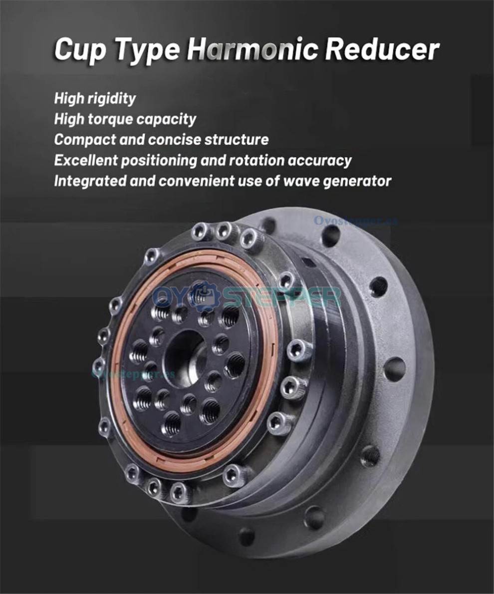 Caja de Cambios Arm&oacute;nica Serie ZXS Tipo Copa Relaci&oacute;n 30:1-160:1 para Motor Paso a Paso/Servo