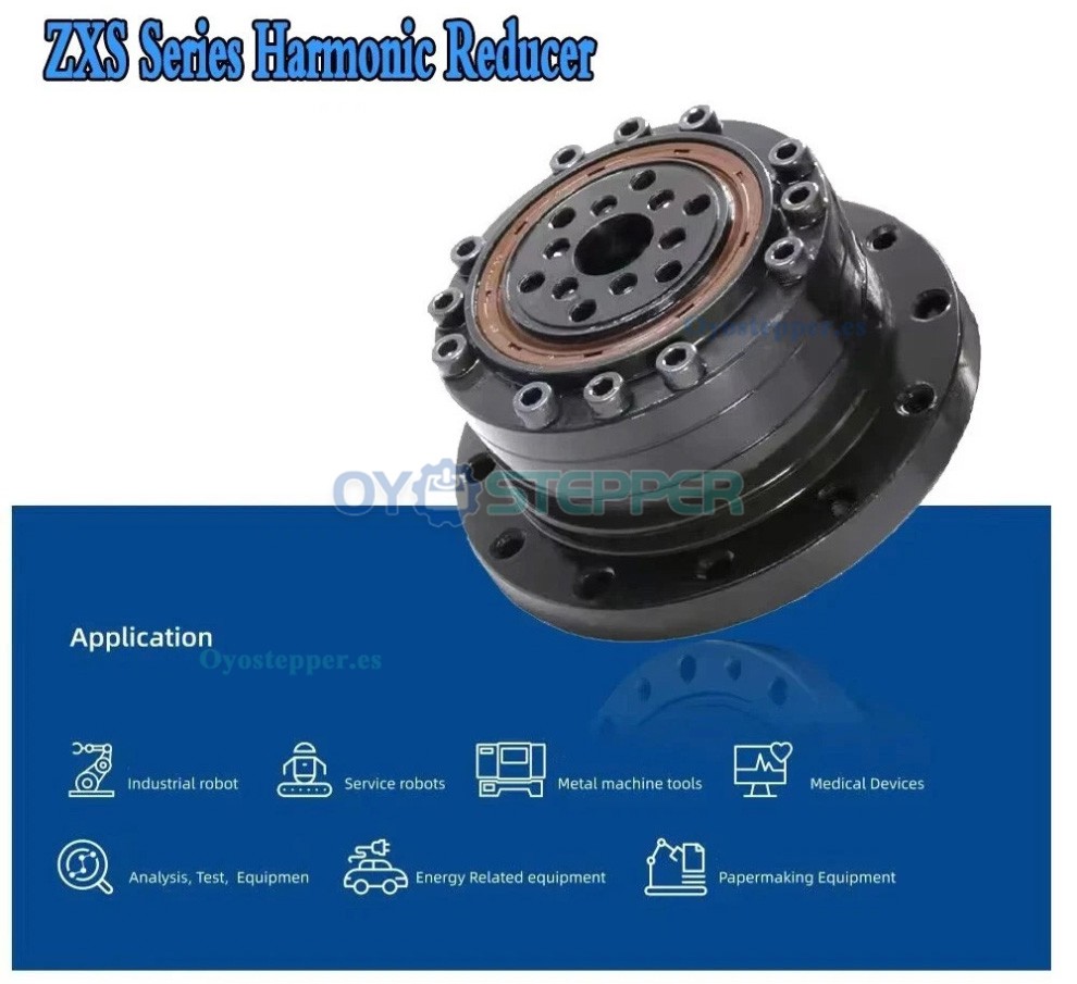 Caja de Cambios Arm&oacute;nica Serie ZXS Tipo Copa Relaci&oacute;n 30:1-160:1 para Motor Paso a Paso/Servo