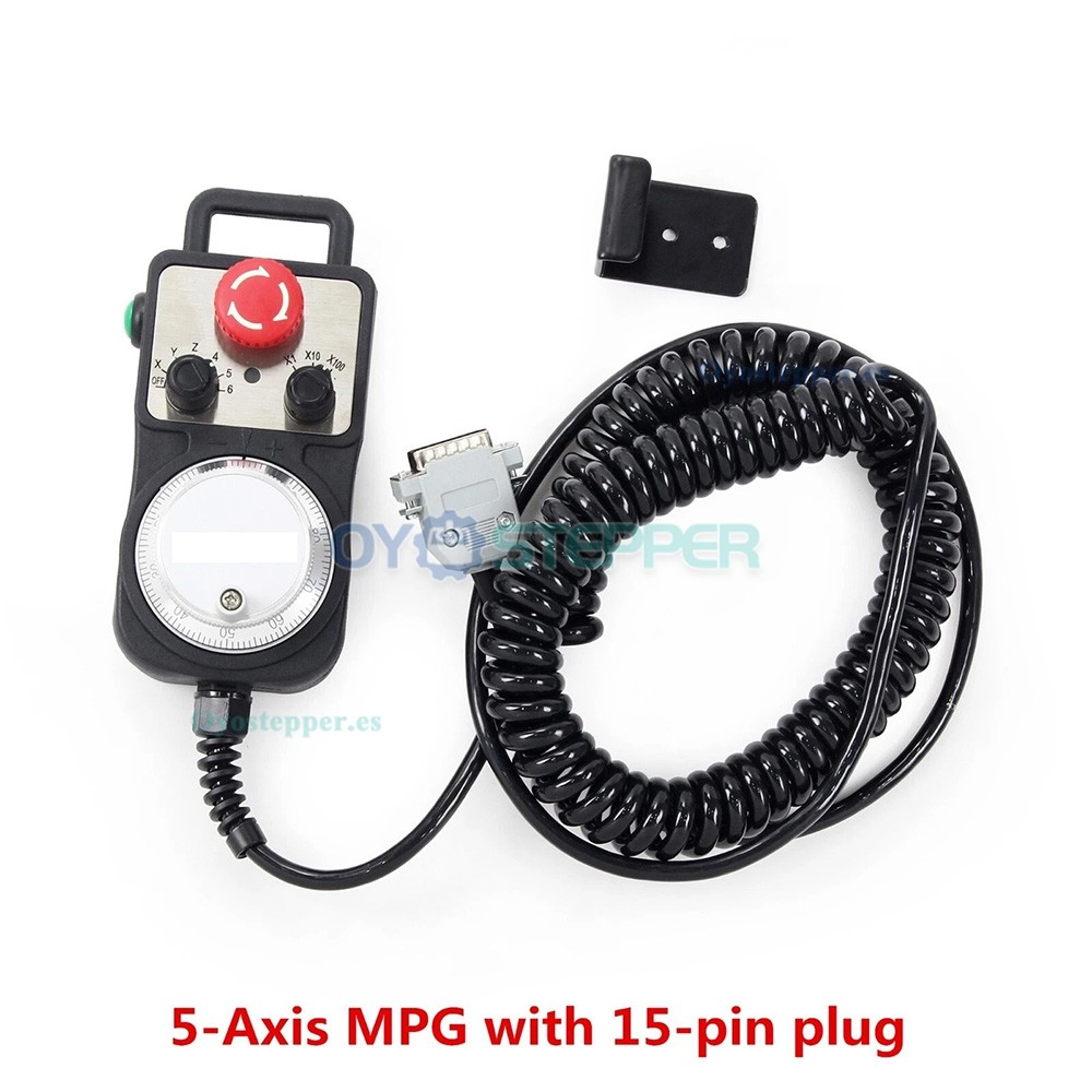 Volante MPG colgante de 5 ejes con conector de 15 pines para controlador CNC DDCSV4.1