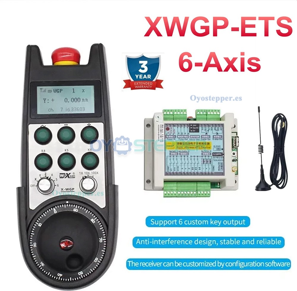 XWGP-ETS Volante MPG inal&aacute;mbrico CNC de 6 ejes