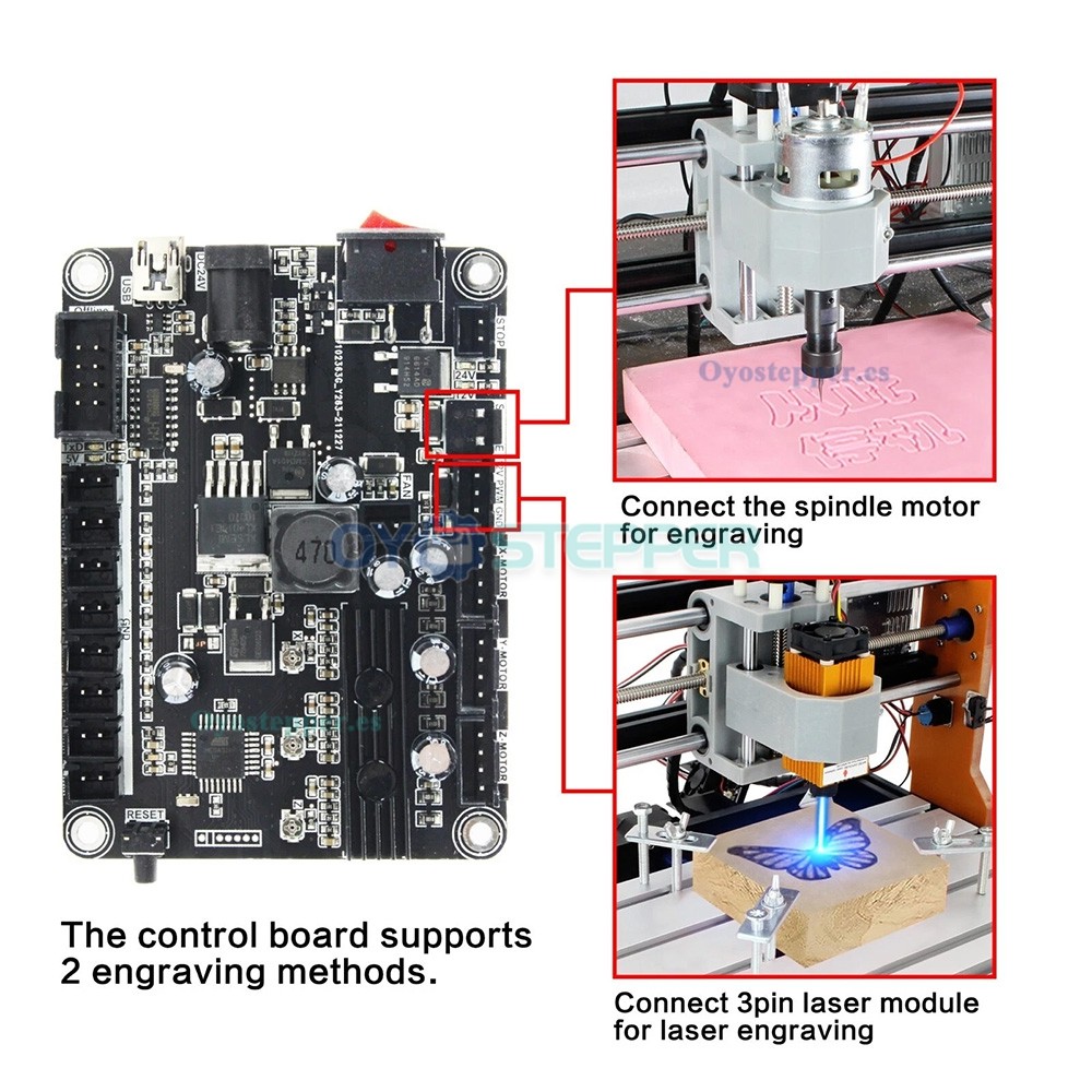 Placa controladora GRBL de 3 ejes para CNC 3018 Pro y l&aacute;ser